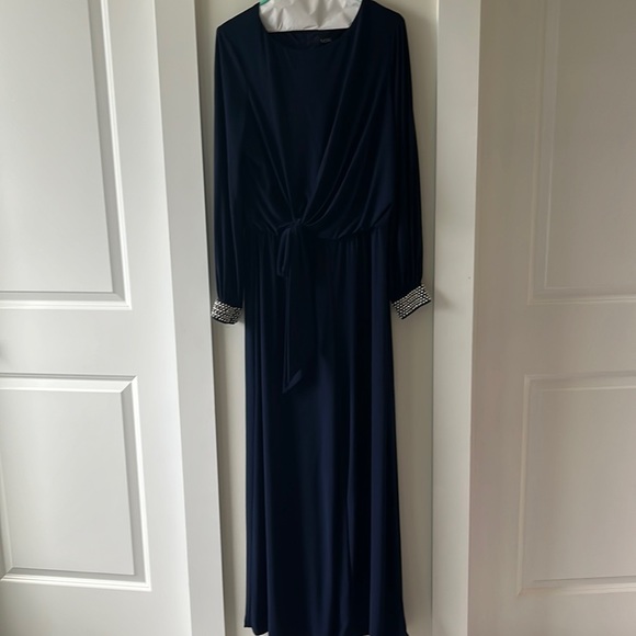 MSK large jumpsuit. Rhinestone & pearl cuffs. Worn once. Just dry cleaned. - Picture 1 of 10